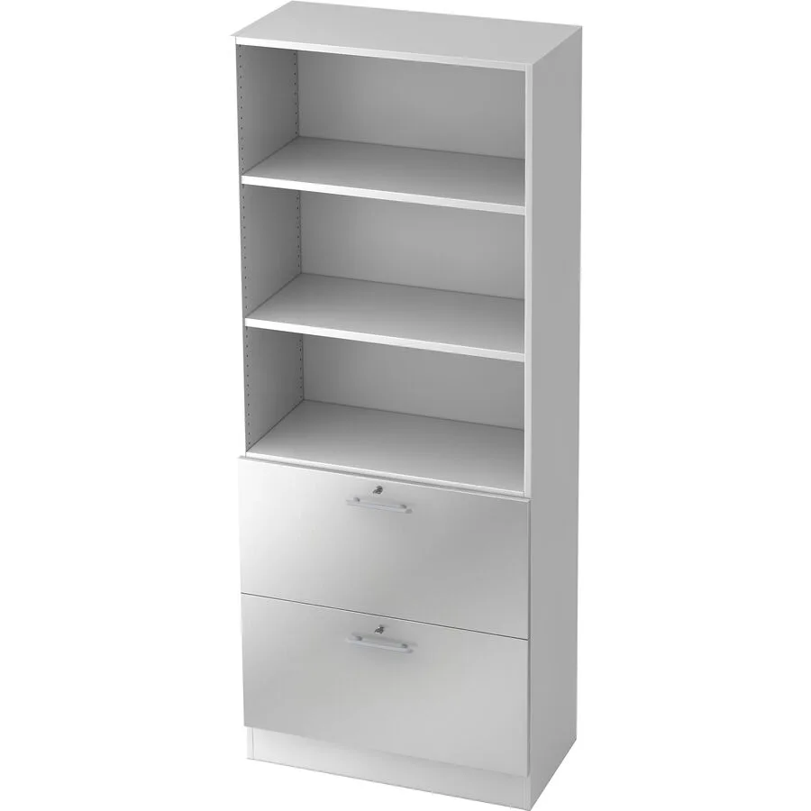 Regal Office silber Holzwerkstoff B 80 cm H 200.4 cm