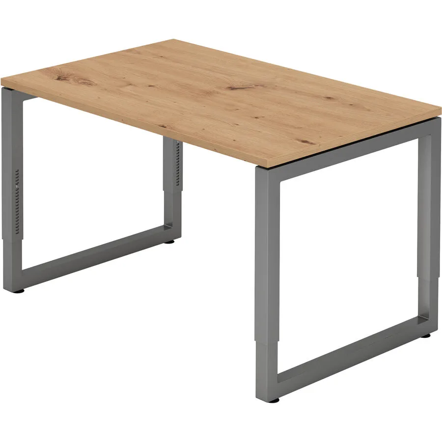Schreibtisch Office Asteiche Holzwerkstoff Höhenverstellbar B 120 T 80 cm