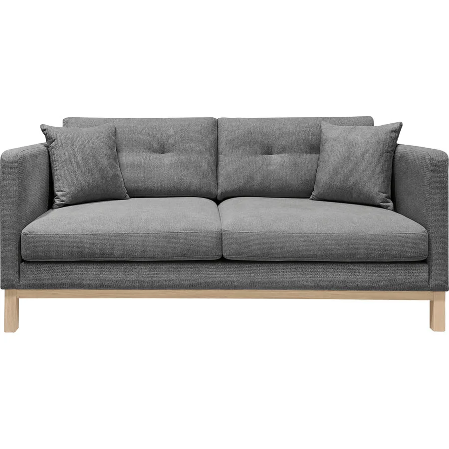 Sofa Woody Ohne Stoff dunkelgrau B 174 T 89 cm