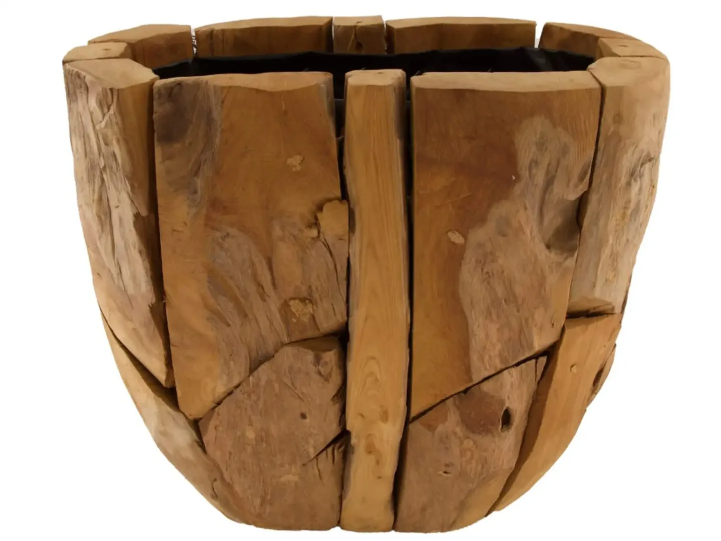 Decofinder Pflanzengefäss Teakholz H: 36 cm | Schubiger Möbel