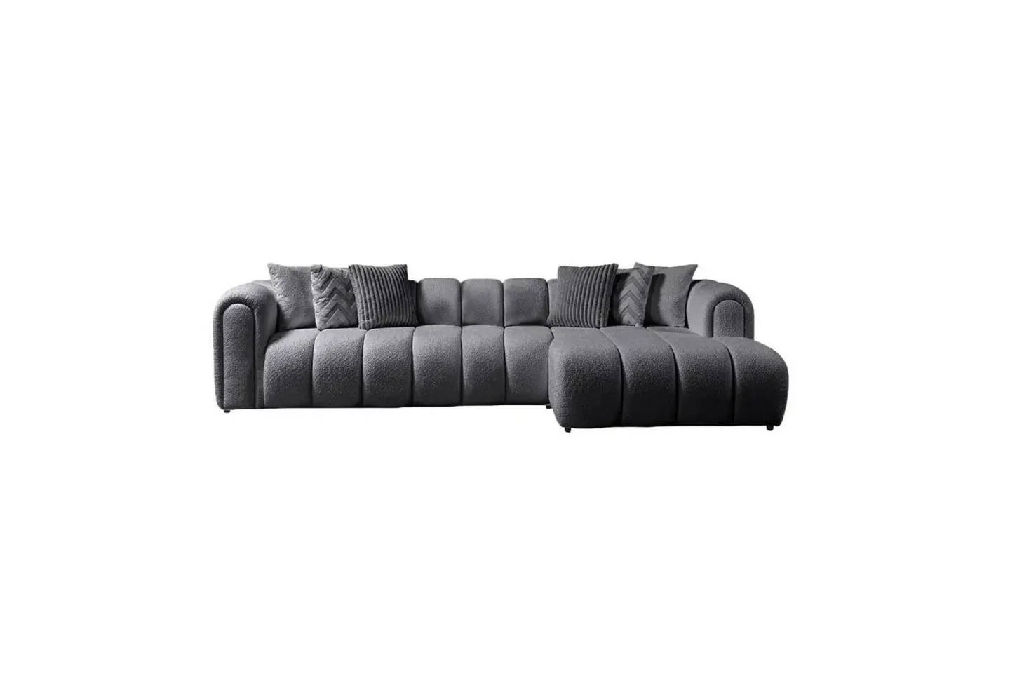 Varrel Soffa med Divan 3-sits - Mörkgrå