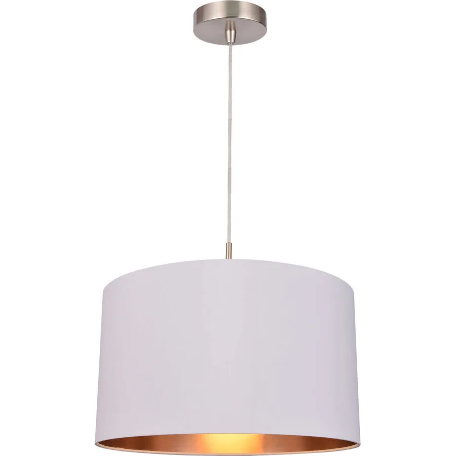 Pendellampe Sky+ Weiss/Kupfer Metall 38 cm 110 cm