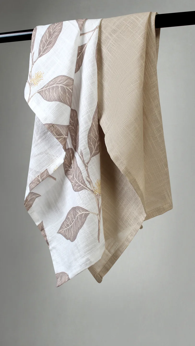Kjøkkenhåndkle 2-pak - Morris (beige) (Størrelse: 50 x 70 cm)