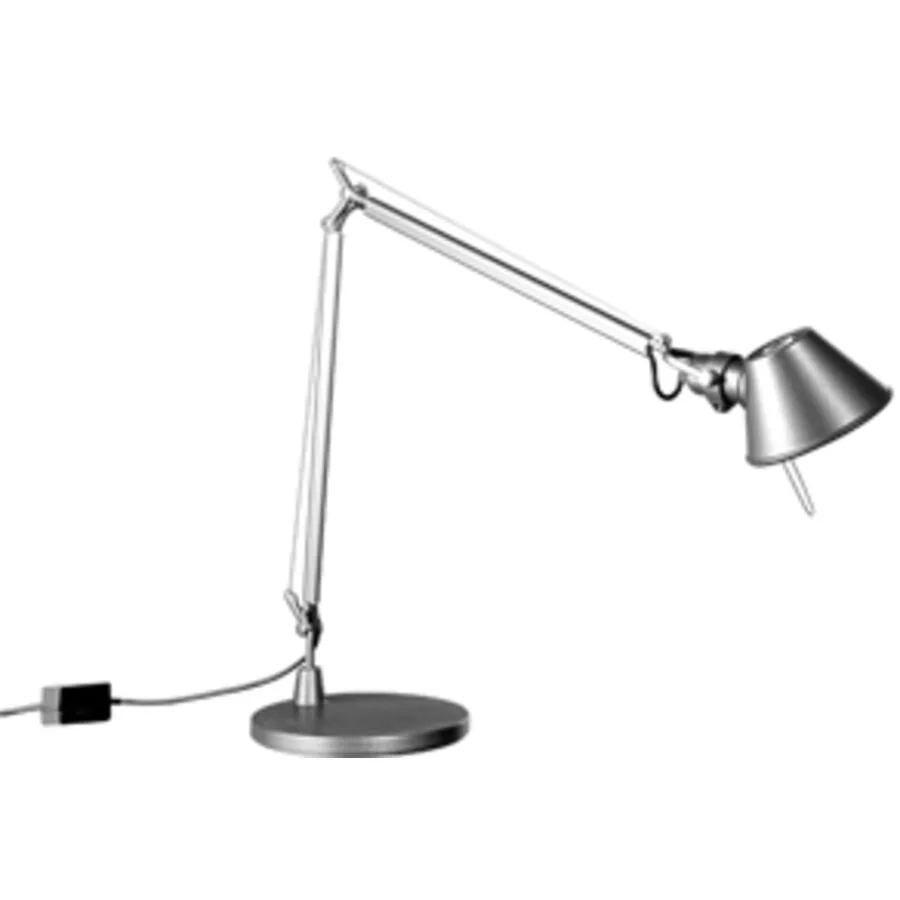 Designer-Tischlampe Artemide Tolomeo Micro dimmbar H 37 cm - Farbe: Aluminium - LED - Lichtfarbe: Warmweiss - Material: Metall - Schreibtischlampe-