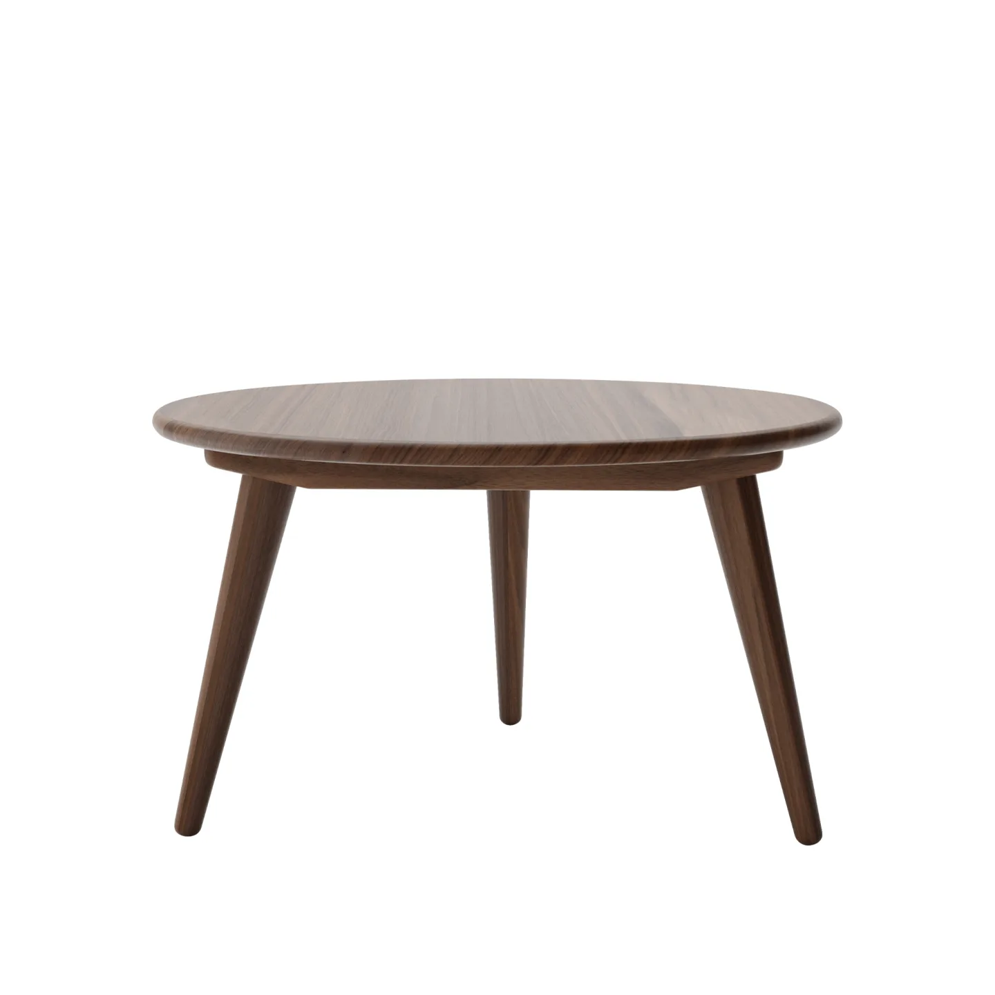 Carl Hansen - CH008, Oljad Valnöt, Ø 78 cm - Höjd 44 cm - Soffbord - Hans J. Wegner - Träfärgad - Trä