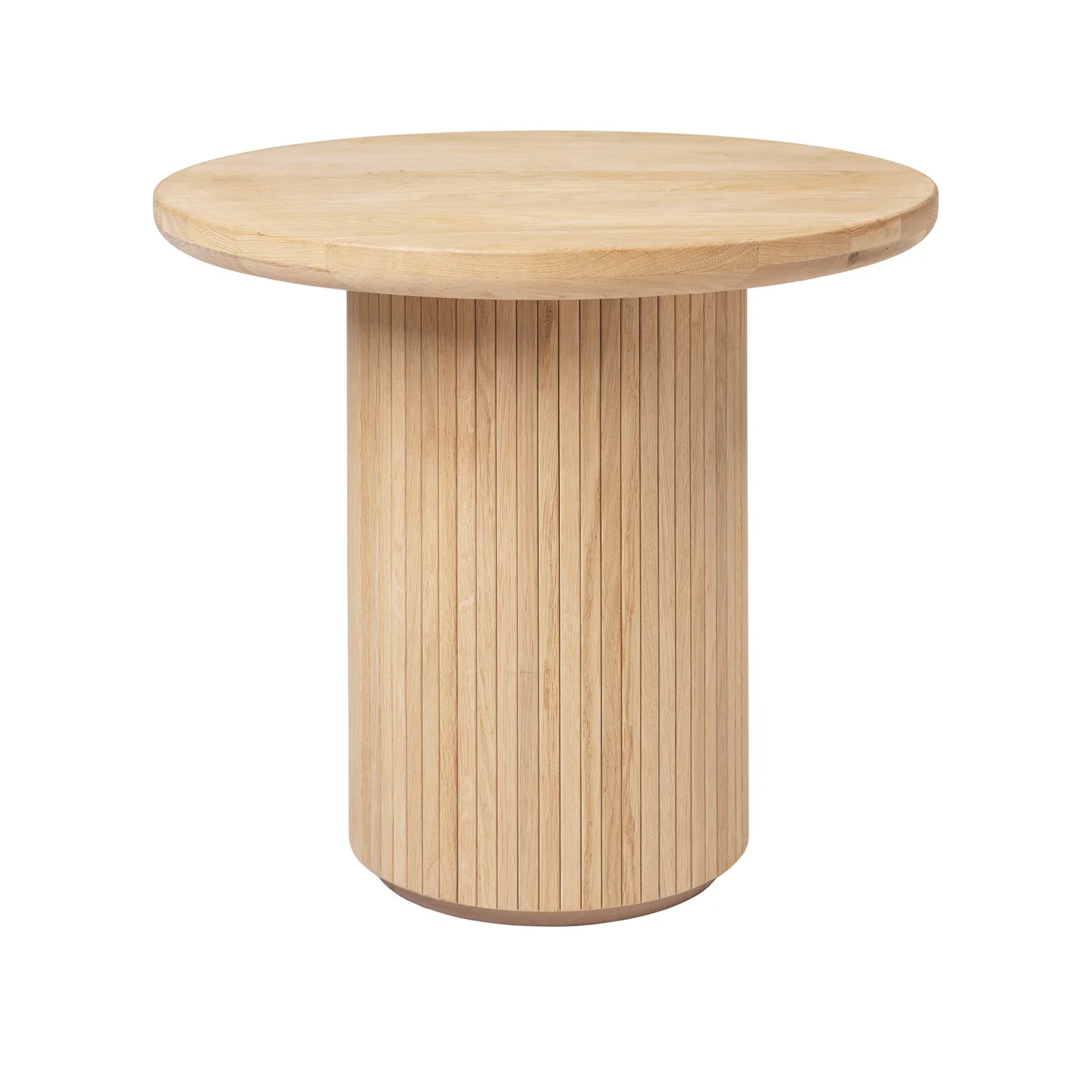 Gubi - Moon Lounge Table Round H55 x Ø60, Solid Oak Soap Treated - Sidobord - Space Copenhagen - Träfärgad - Trä