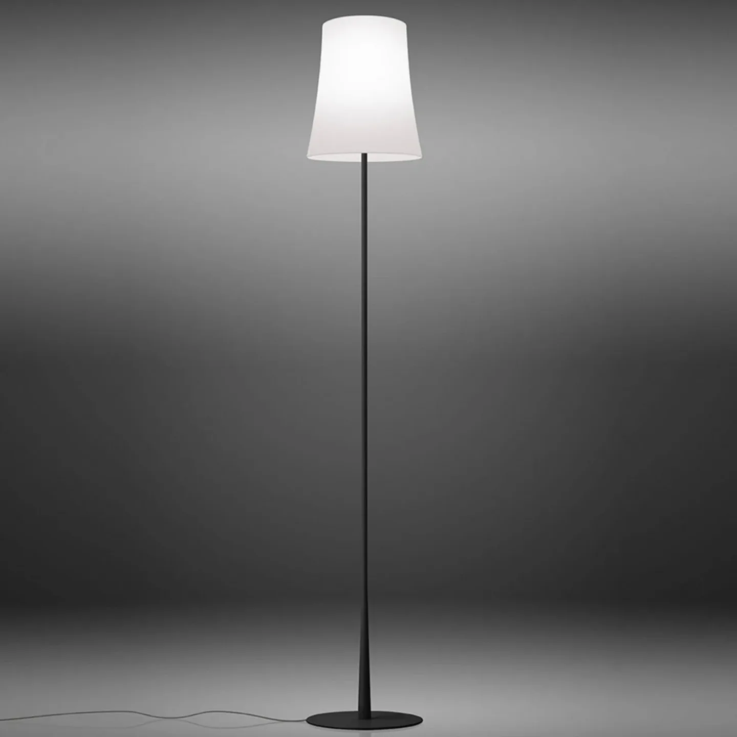 Birdie Easy Reading Golvlampa Black - Foscarini - Vardagsrum - Design - Metall - Med lampskärm