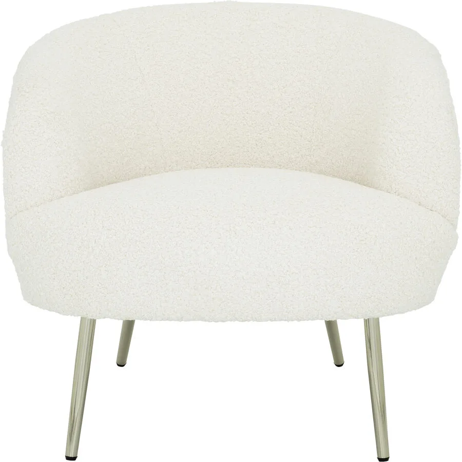 Sessel Lahja Weiss, Gold Stoff, Metall B 72 T 74 H 73 cm