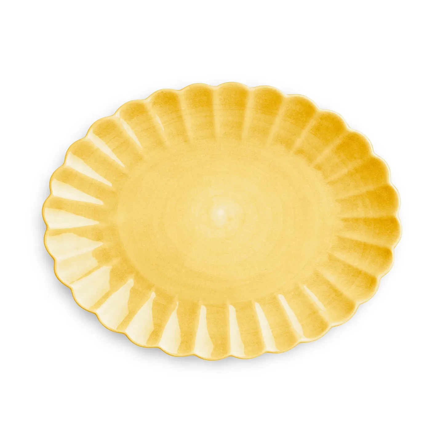 Mateus Oyster Teller 30 x 35cm Gelb