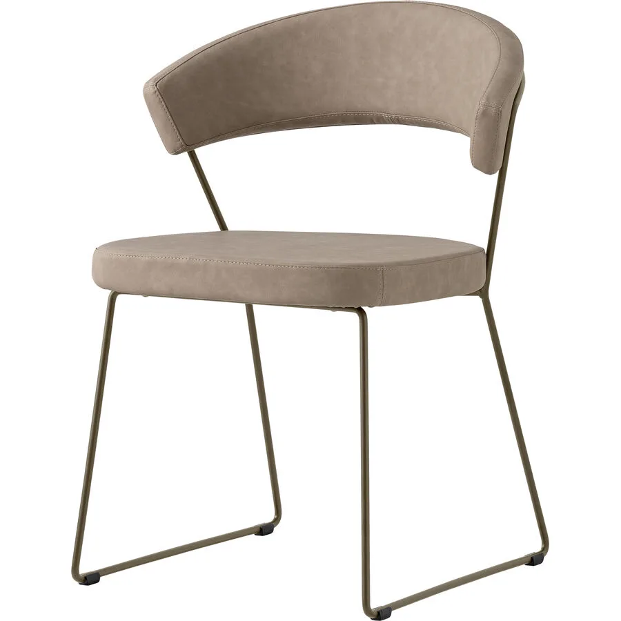 CONNUBIA Stuhl New York braun/beige Polyurethan/Metall