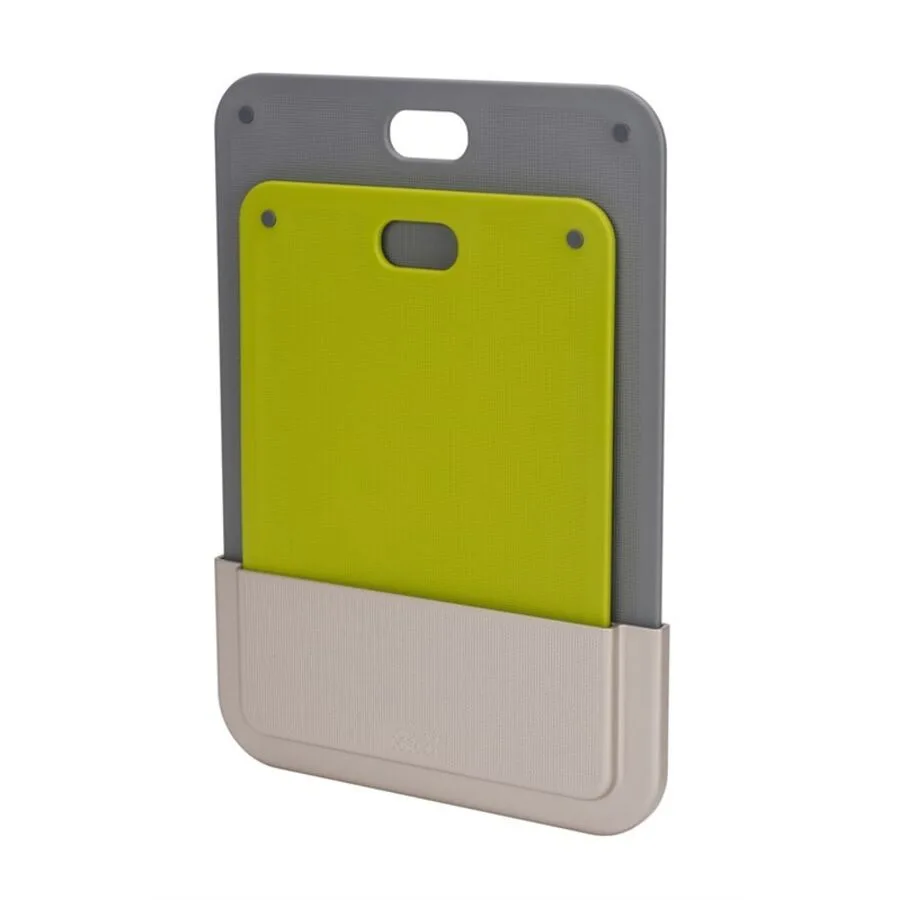 Schneidebrett Joseph Joseph DoorStore Grau/Grün Kunststoff 6.2 cm 31 cm - Material: Polypropylen/Silikon