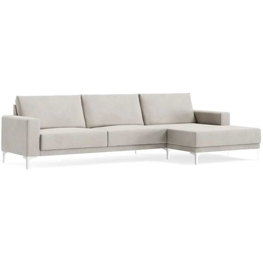 Ecksofa Bivio Rechts YAGER - 8 beige B 299 T 152 cm - Möbel Konfigurator: Traummöbel individuell zusammenstellen