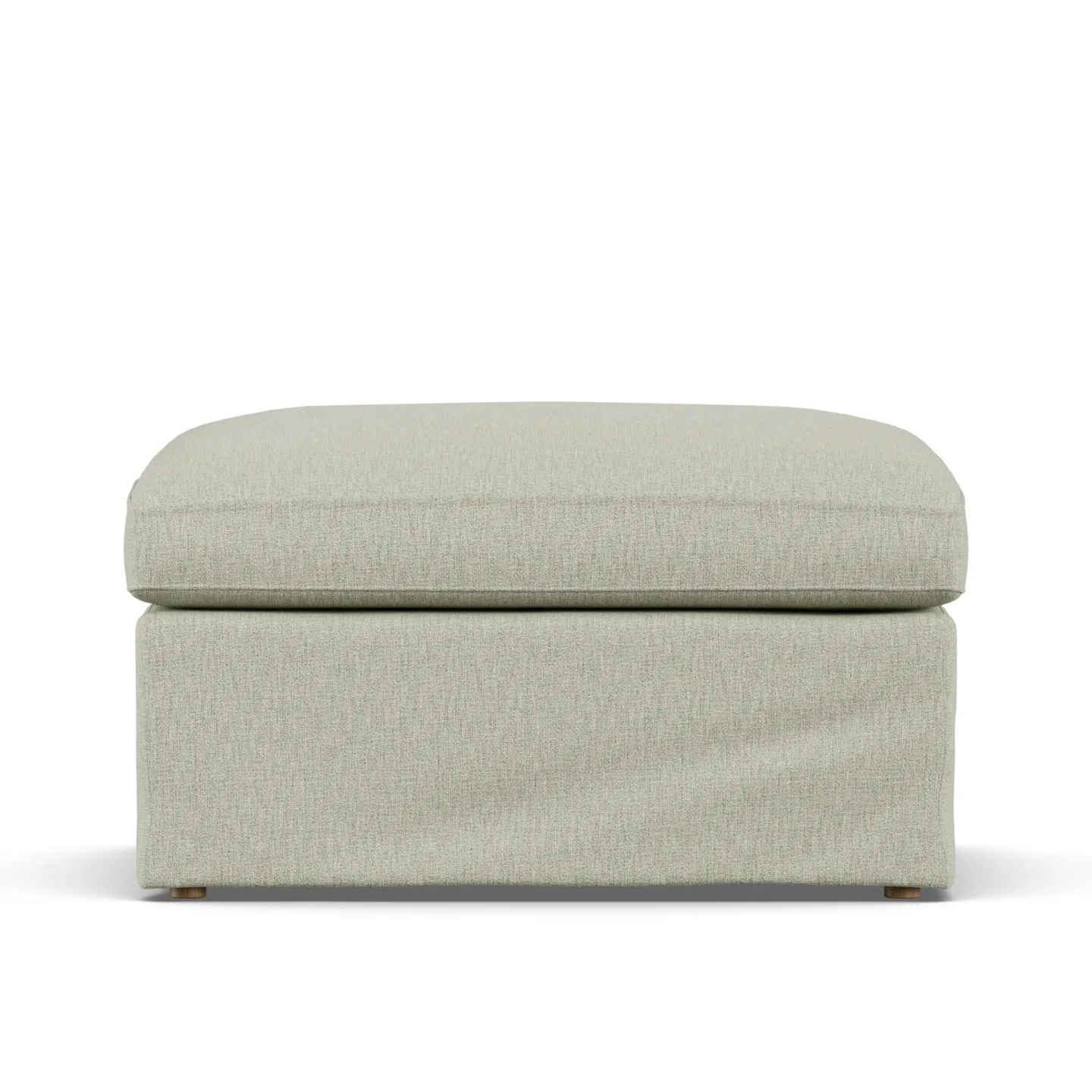 1898 Linnevik Fußhocker Luiza Beige 3981-Eiche weiß geölt, mit Volant