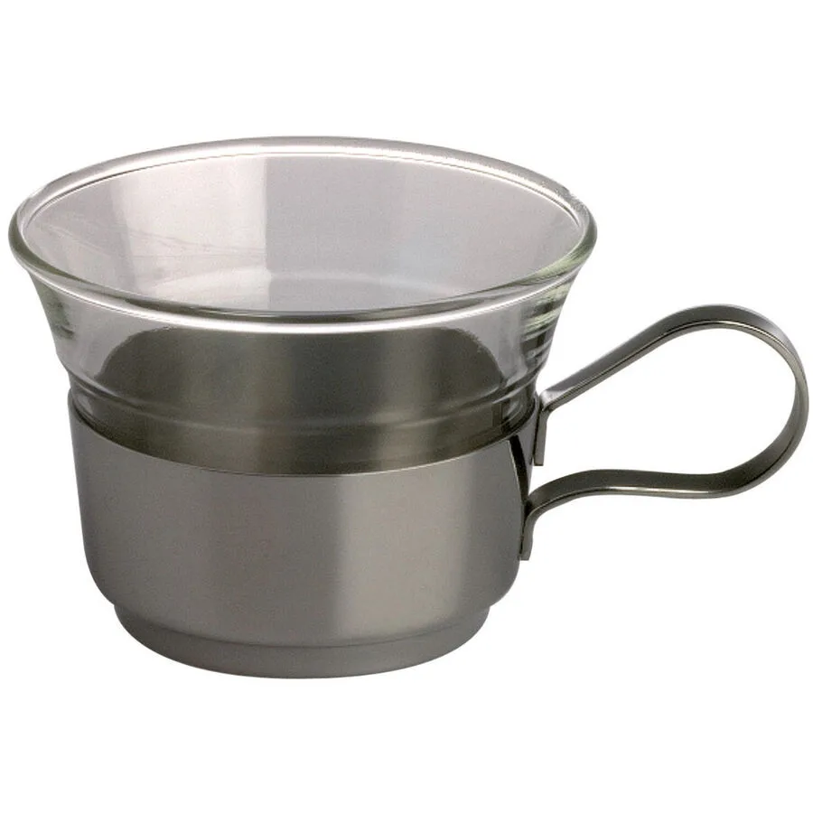 PIAZZA Becher Jena Silber/Transparent Glas 0.16 l