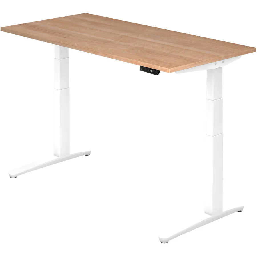 Schreibtisch Office Nussbaum/weiss Holzwerkstoff B 160 T 80 cm
