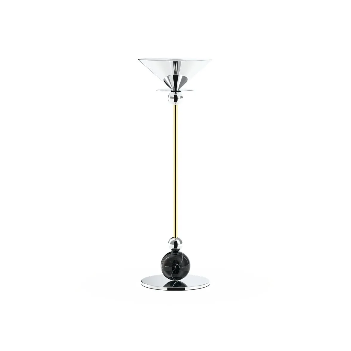 Palette Tindra Cocktail Ljusstake Polerad mässing och silver 30 cm