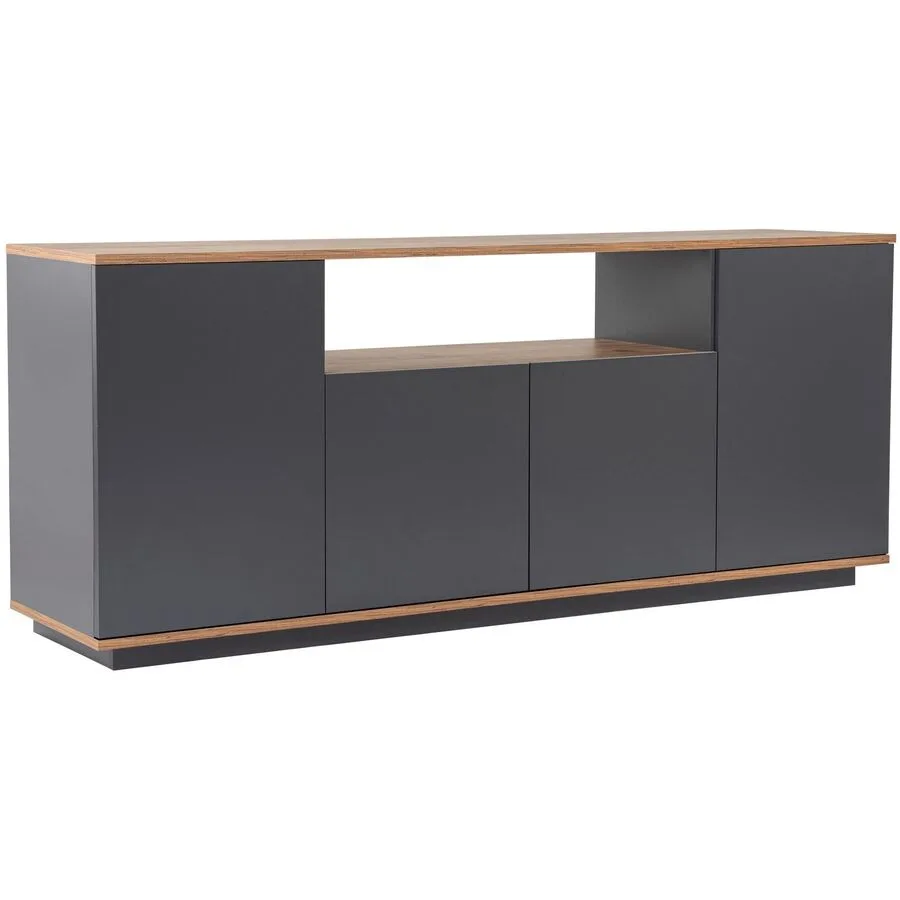 Sideboard Georis anthrazit/natur Holzwerkstoff B 180 H 75 cm