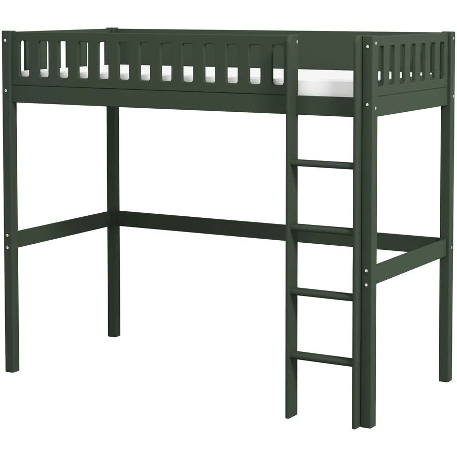 Hochbett Leeloo grün Pinie 90 x 200 cm