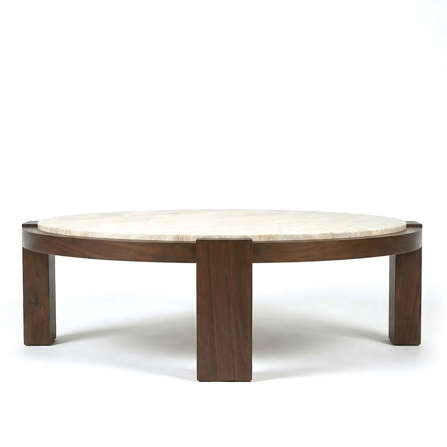 Dusty Deco - Dean Coffee Table Travertino Bianco - Soffbord - Edin & Lina Kjellvertz - Brun - Trä/Sten