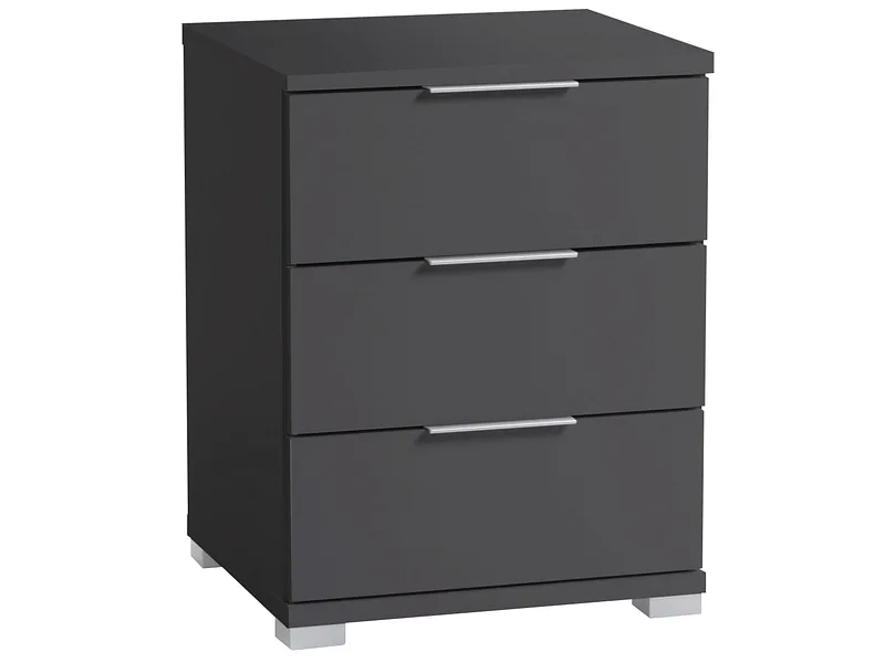 Nachttisch COZA 3 Schubladen 42x46x61cm grafit unifarben