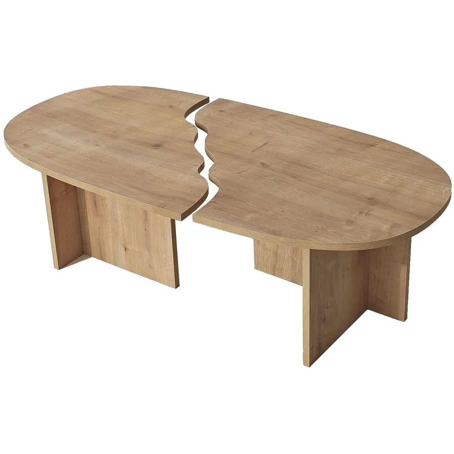 Salontisch Georis Saphir-Eiche 100% Melaminbeschichtete Kiefer B 120 T 60 cm