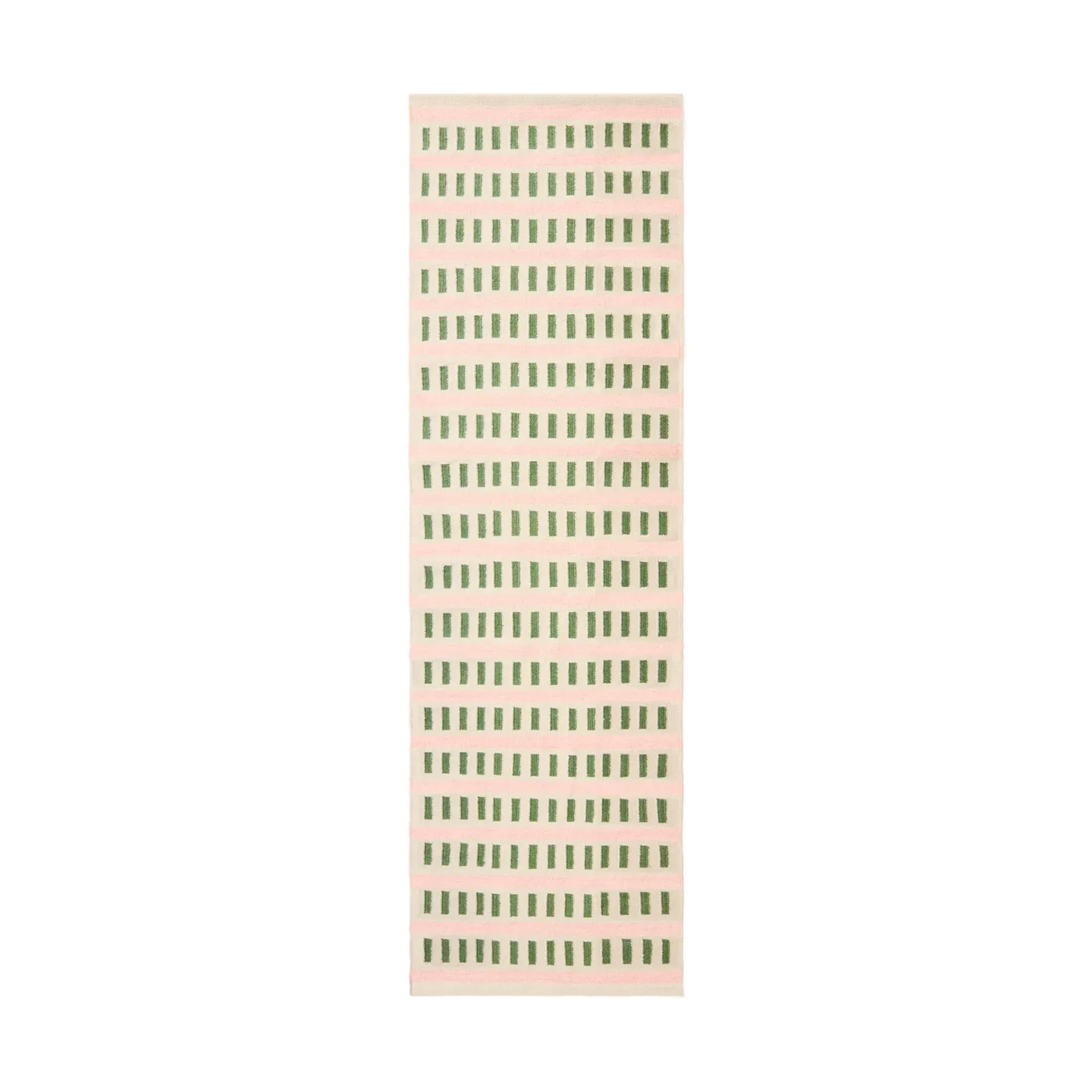 Chhatwal & Jonsson Ladakh Wollteppich Off white-cactus green-dusty pink, 80x250 cm