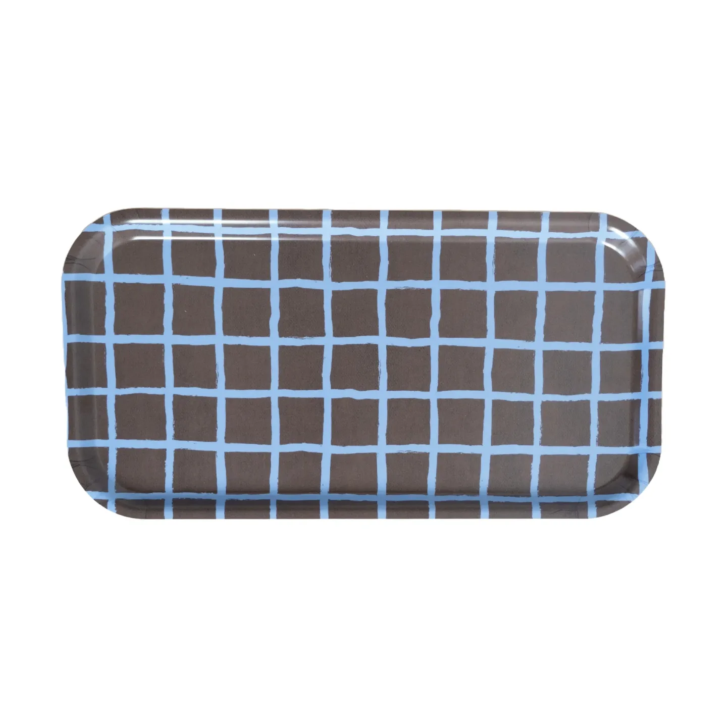 Fine Little Day Rutig Tablett 22x43 cm Braun