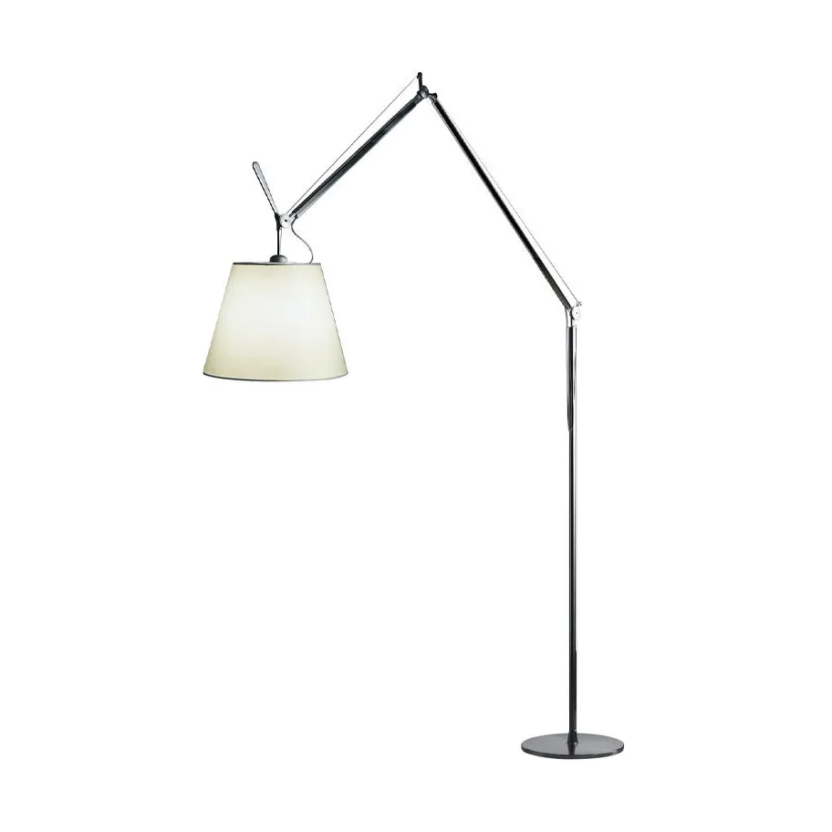 Artemide Tolomeo Mega golvlampa Parchment-black Ø42cm