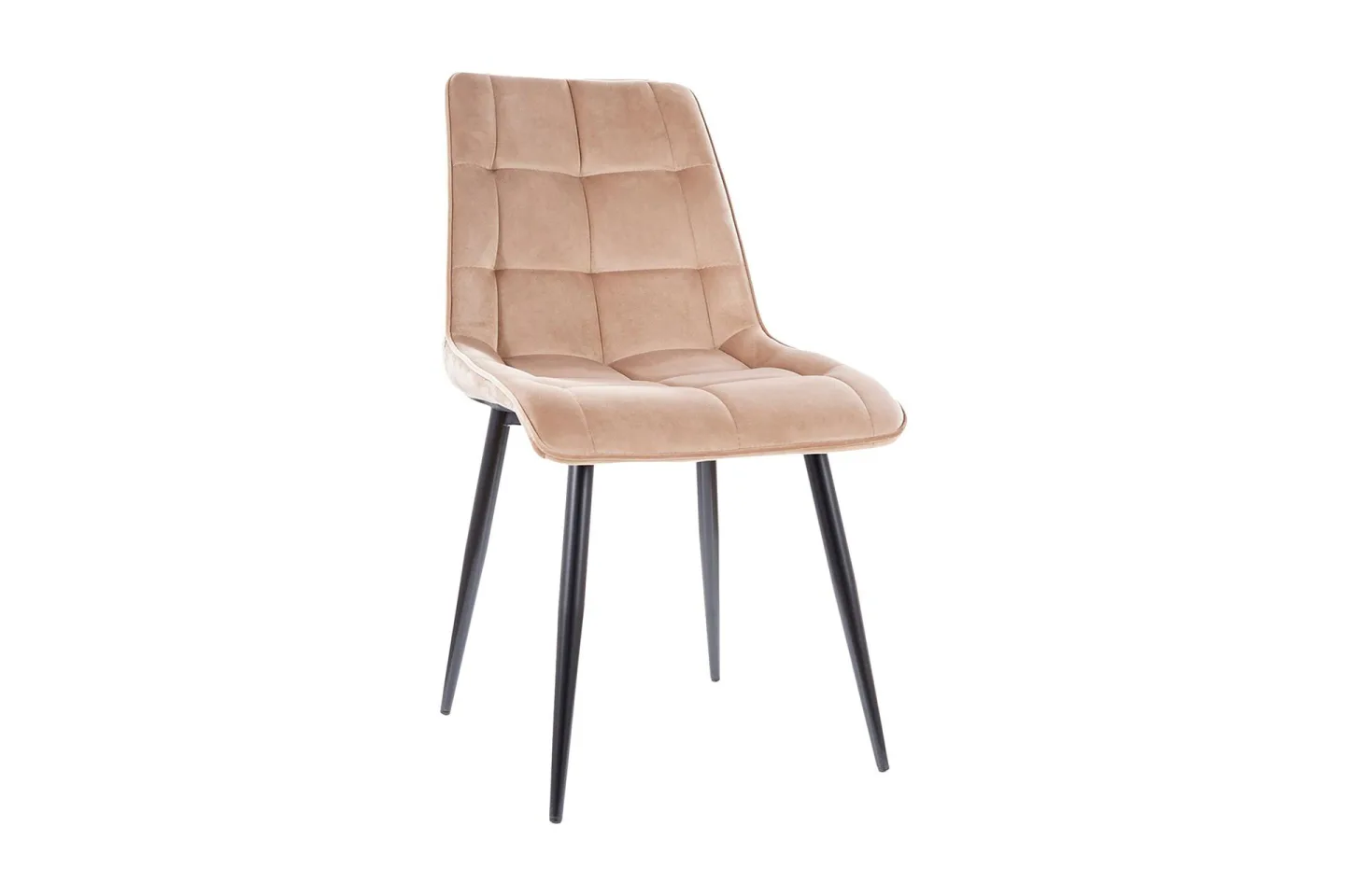 Begin Matstol - Sammet/Beige/Svart