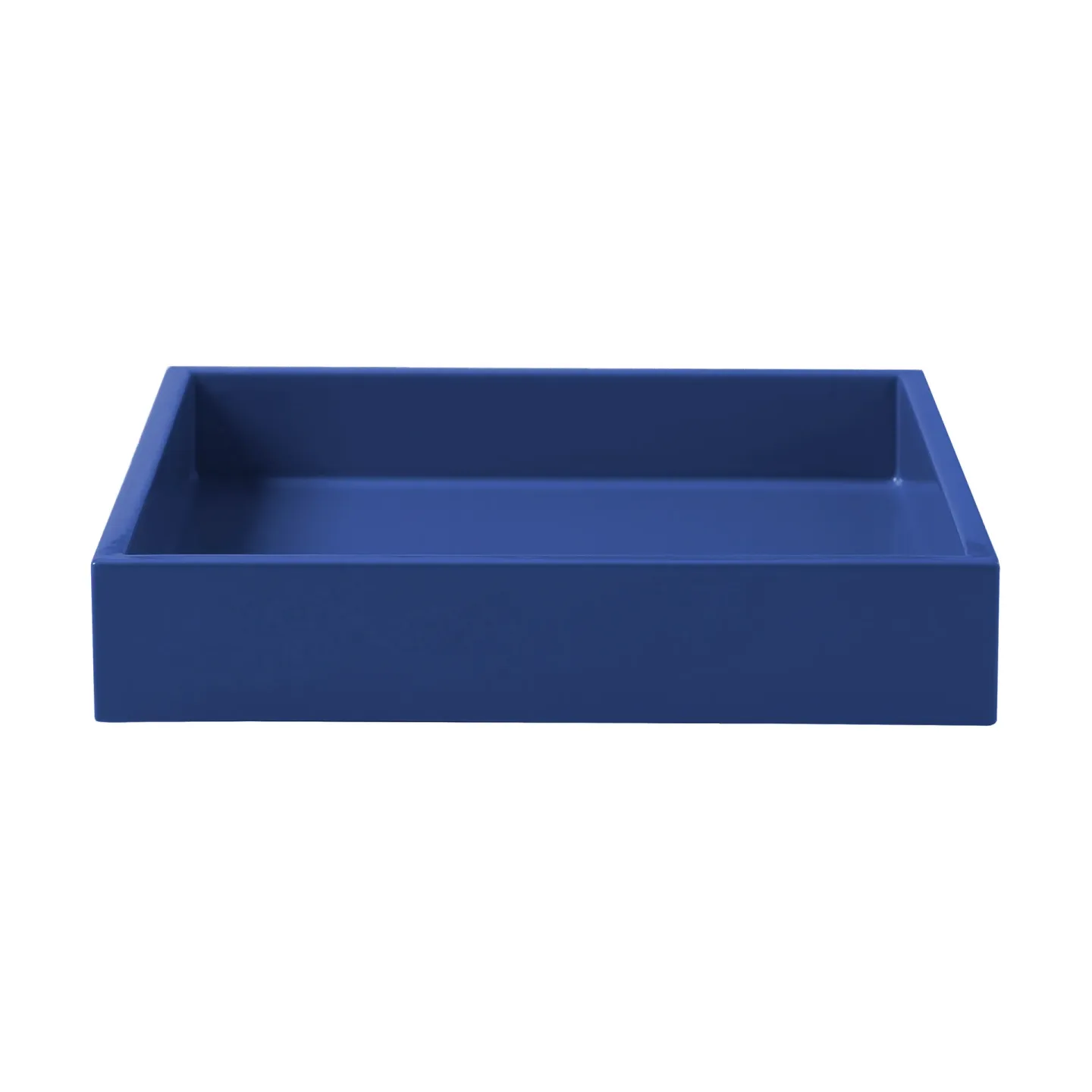 Mojoo Lux lackiertes Dekotablett 19x19x3,5 cm Ultramarin