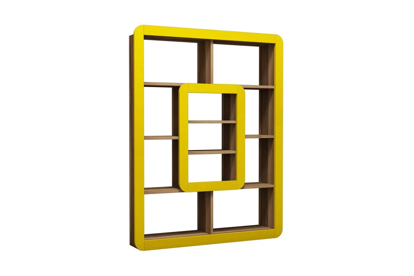 Hovdane Bokhylla 109 cm - Brun/Gul