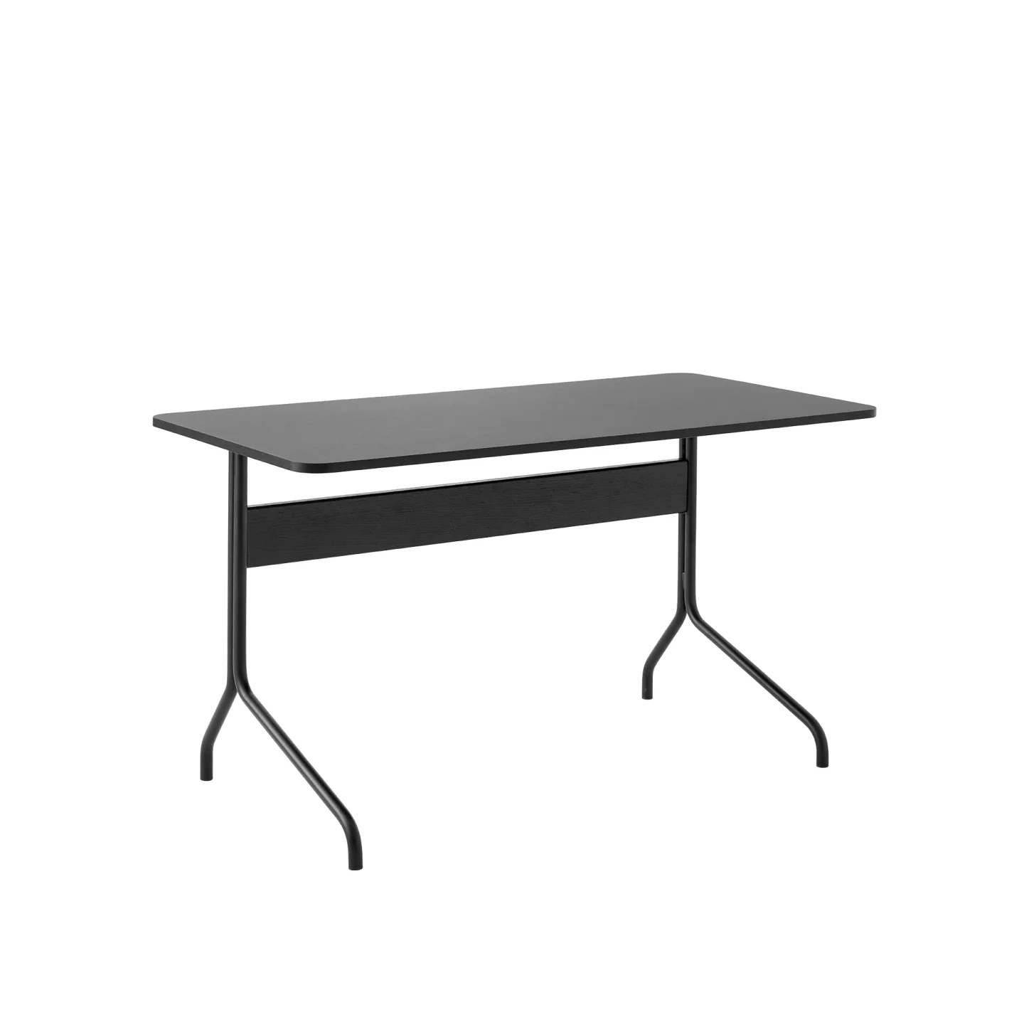 &Tradition - Pavilion Desk AV16, 130x65 cm, Linoleum Black 4023/Black Oak/Black Legs - Skrivbord - Anderssen & Voll - Träfärgad,Svart - Metall/Trä/Plast