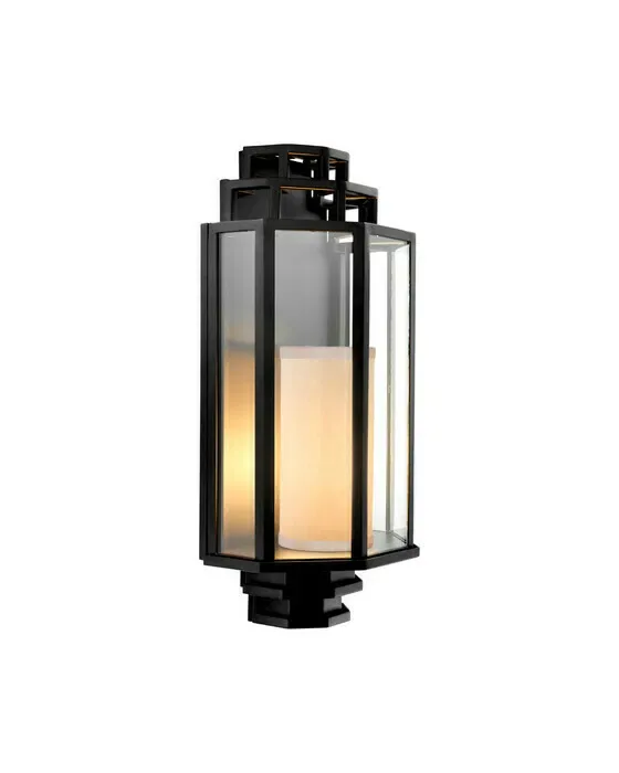 Monticello vägglampa svart