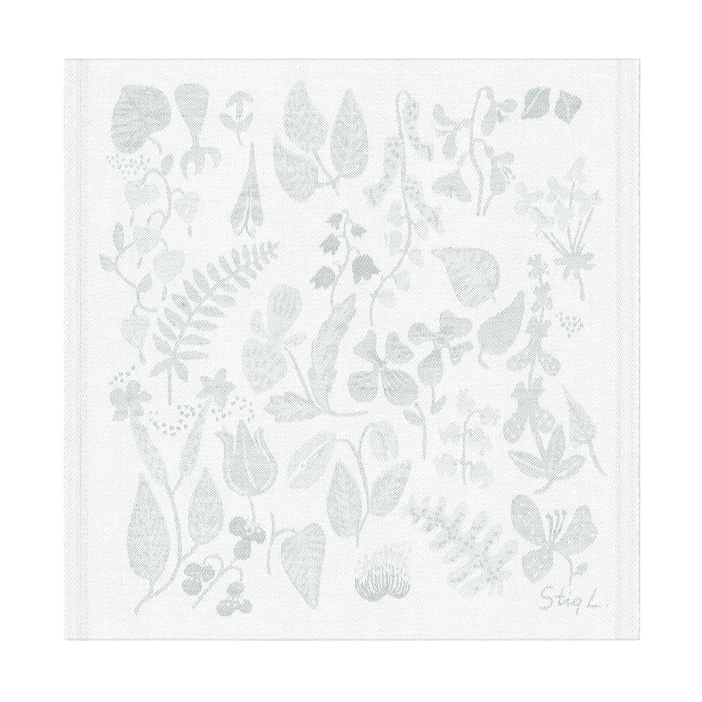 Ekelund Linneväveri Herbarium Serviette 35x35 cm Grau