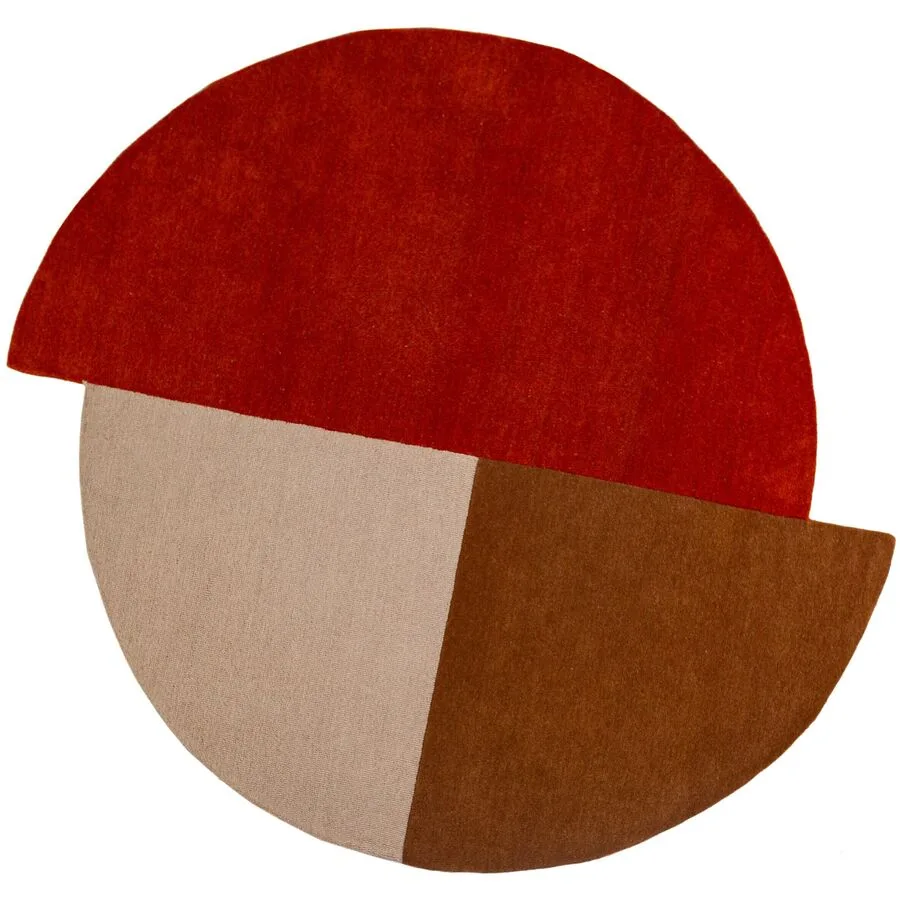 Teppich Wirna natur Symmetrie Wolle 200 x 200 cm