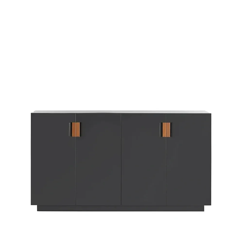 Asplund Frame 160 Medium Schrank Char grey, Falttüren, 42cm, Cognac