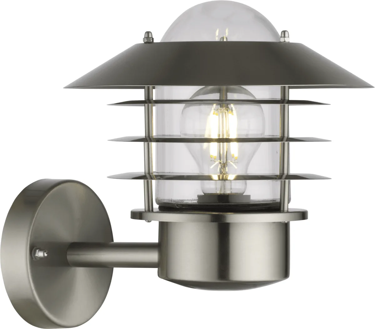 Nordic Lighting - Ystad - Fasadbelysning - Borstad stål
