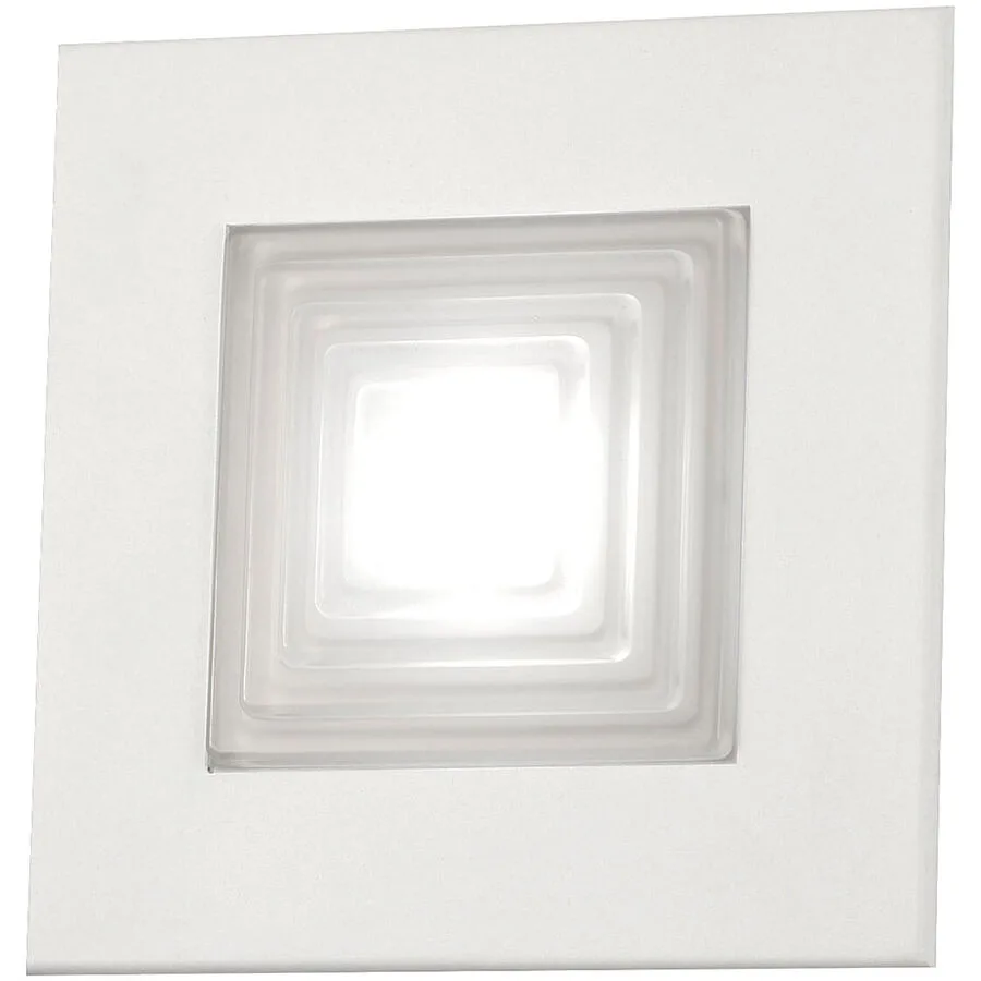 Wandlampe Faras Weiss Metall 21 cm 21 cm - LED - Lichtfarbe: Warmweiss - LED Energiesparlampen
