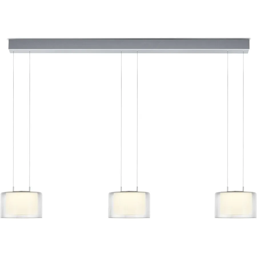Designer-Pendellampe Bankamp Grace aluminium eloxiert - Farbe: Alu eloxiert - LED - Lichtfarbe: Extra warmweiss - LED Energiesparlampen