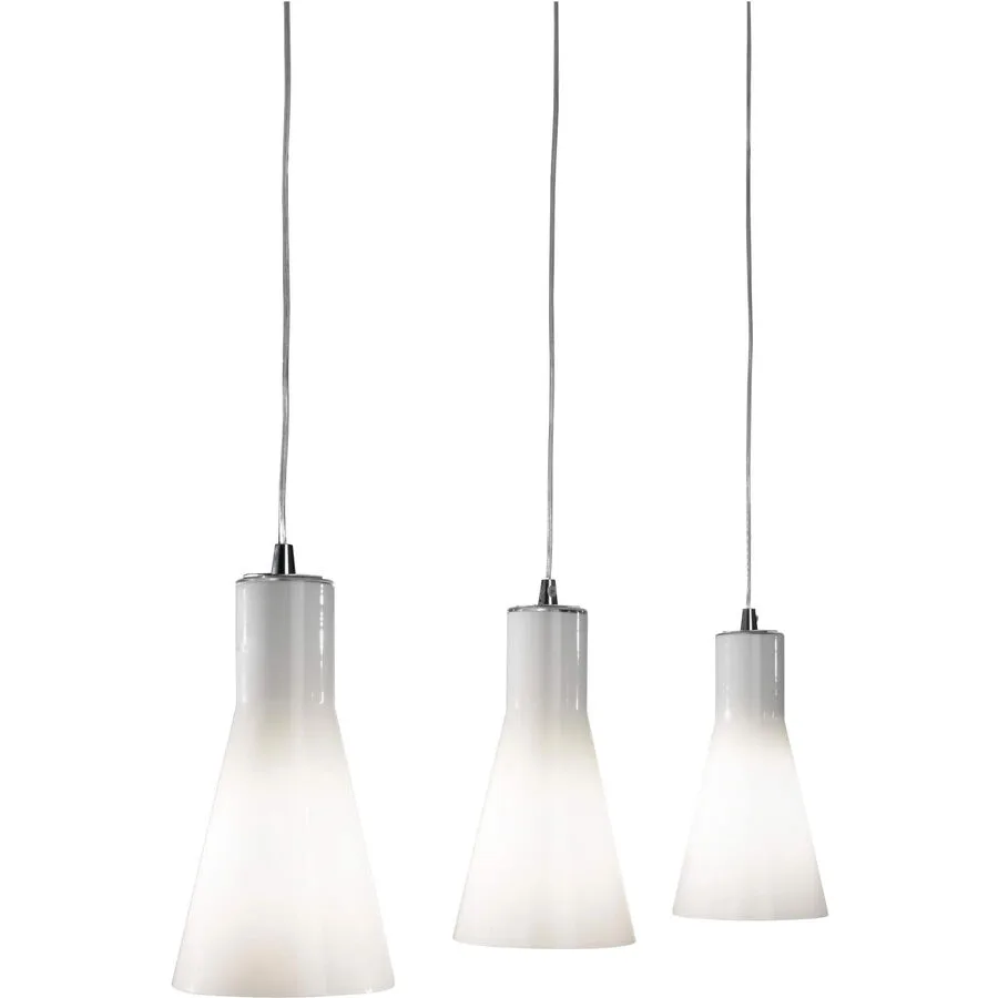 Pendellampe Diaz Grau Metall 86 cm 200 cm - Farbe: Chrom/Nickel santiert
