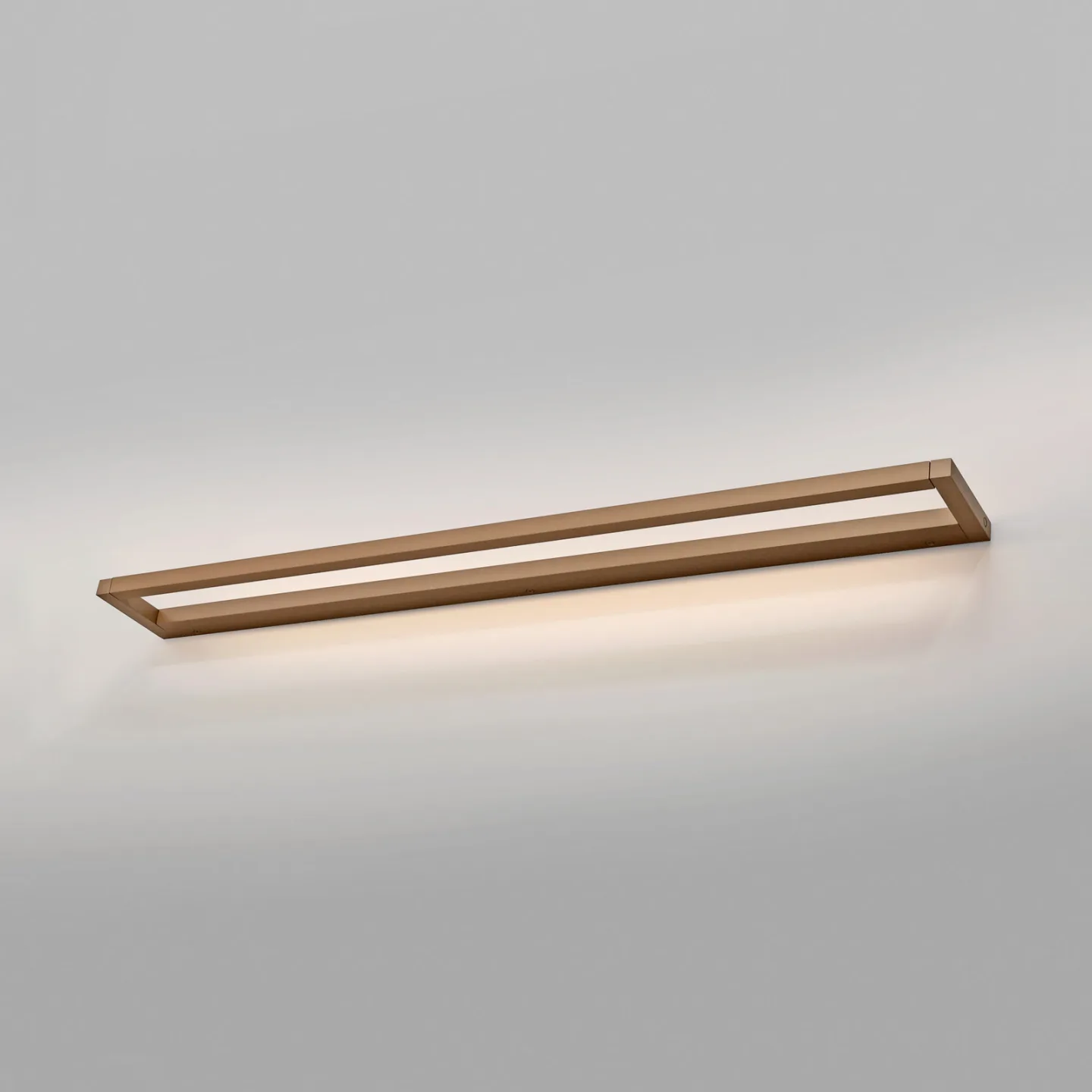 Puro LED-vägglampa, brons, bredd 100 cm, aluminium, dimmer – PURE - Vardagsrum - Modern - Vinklad