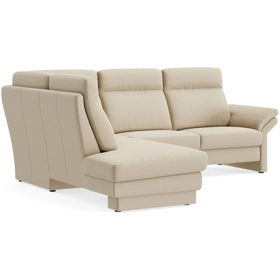 Ecksofa Albula Links Echtstoff Cosmopolitan champagner B 250 T 215 cm - Möbel Konfigurator: Traummöbel individuell zusammenstellen