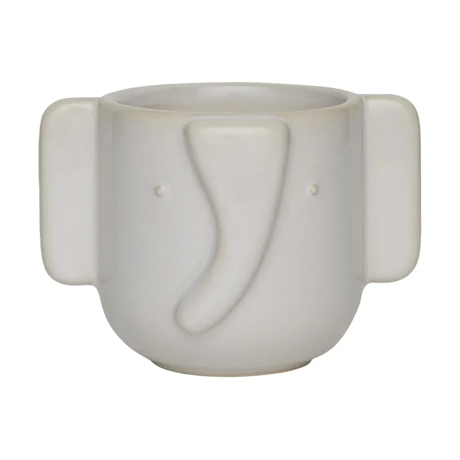 OYOY Elephant Blumentopf Ø9,6 cm Offwhite