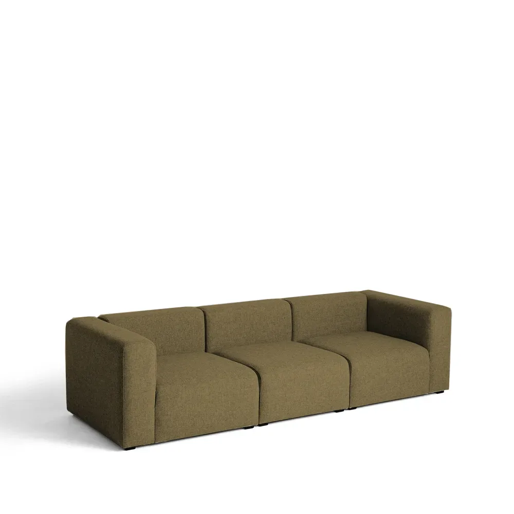 HAY Mags 3-Sitzer Sofa Stoff Hallingdal 65 224 brown