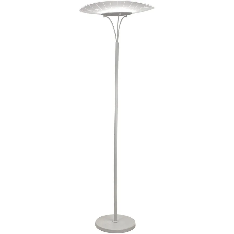 Stehlampe Arber Weiss 49 cm 175 cm - Material: Metall/Methacrylat - LED - Lichtfarbe: Warmweiss - LED Energiesparlampen