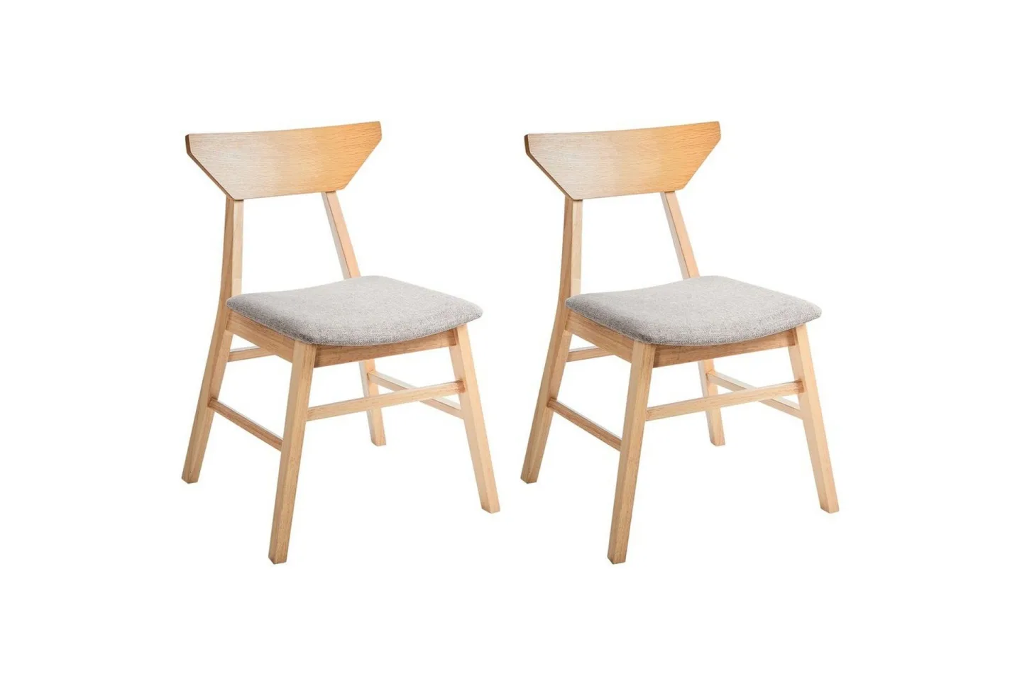 Set med 2 matstolar Hopkins - Brun, Taupe