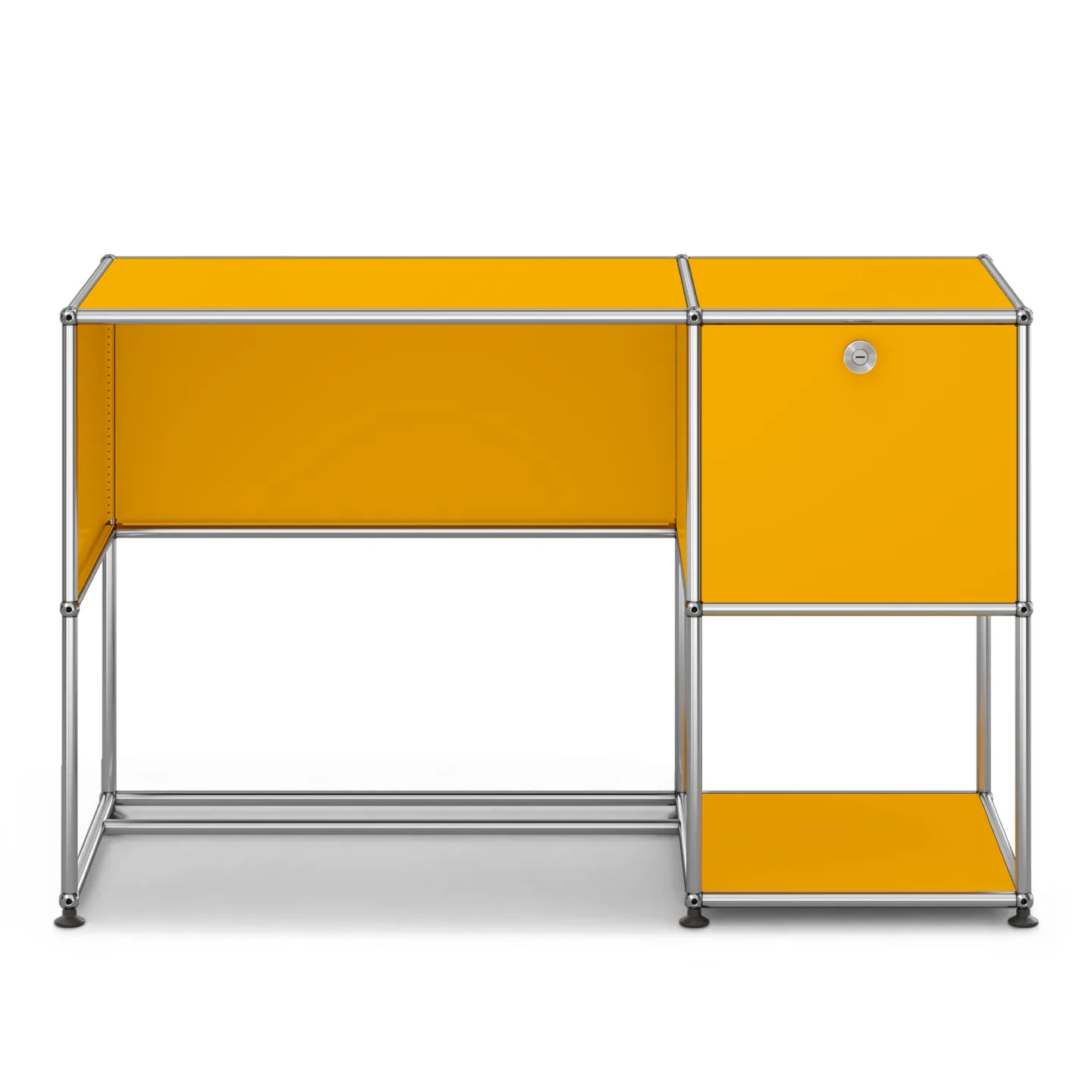 USM - USM Haller Storage Desk B21 Golden Yellow - Skrivbord - Fritz Haller & Paul Schärer - Gul - Metall