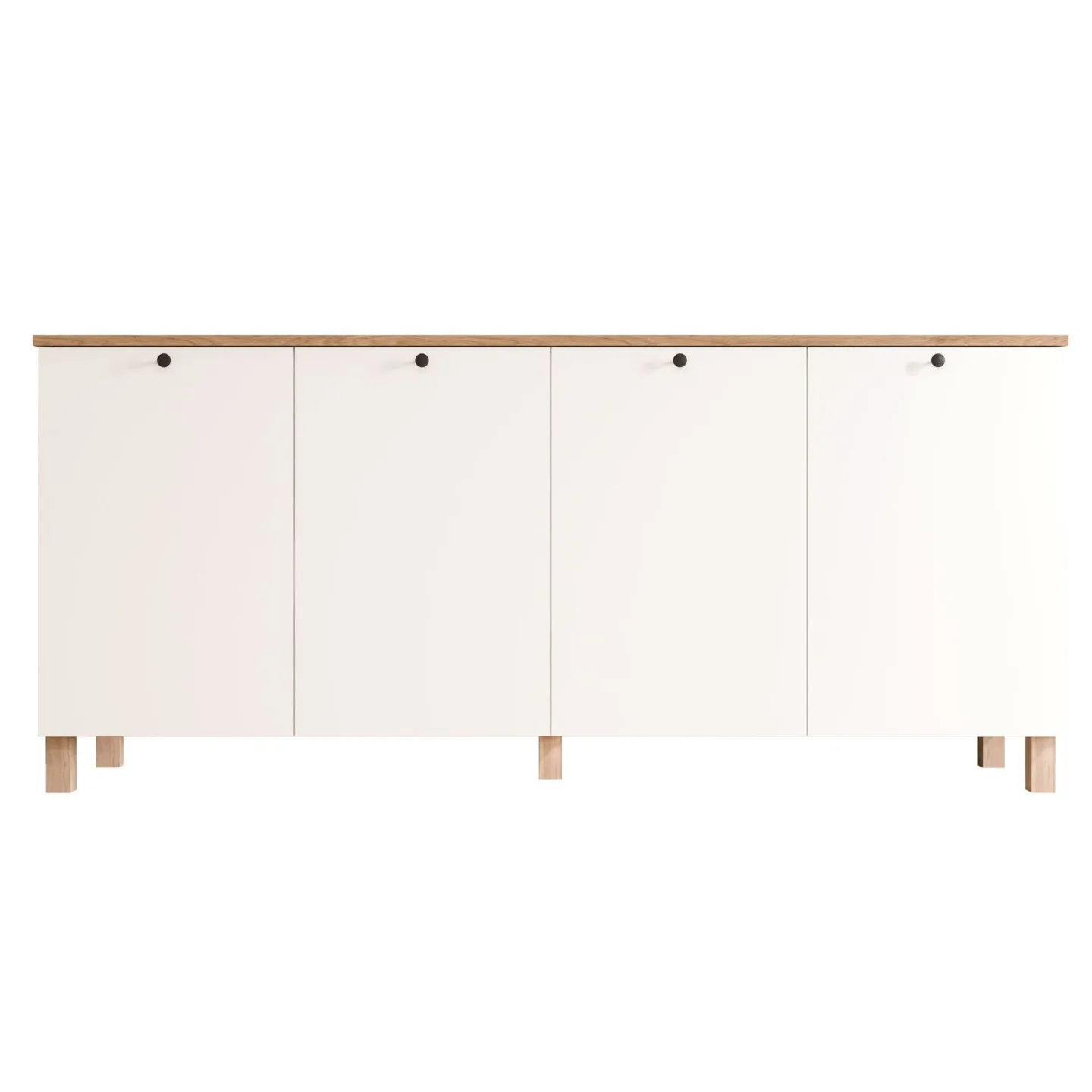 Avero Konsolbord 180x80x42,1 cm - Vit och ek