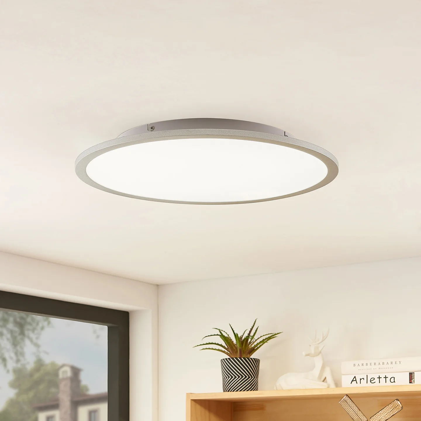 Narima LED Loftlampe 4.000K Ø50 White/Silver - Lindby - Køkken - Moderne - Plastik - Rund