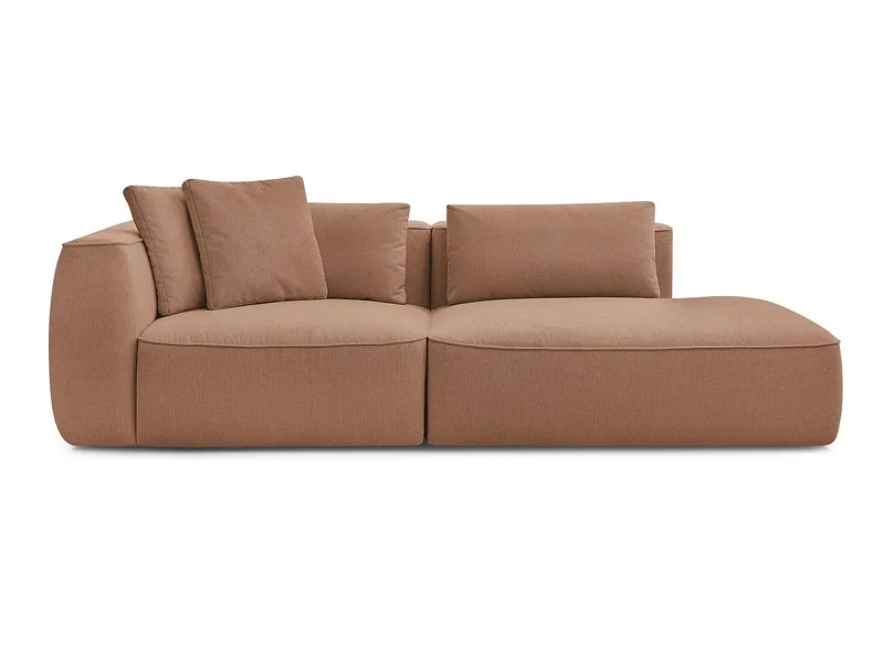 3er Sofa BOBOCHIC LEOPOLD Stoff chiniert orange
